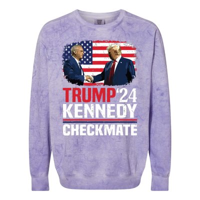 Trump Kennedy Checkmate 2024 Vote For Trump And Kennedy Colorblast Crewneck Sweatshirt