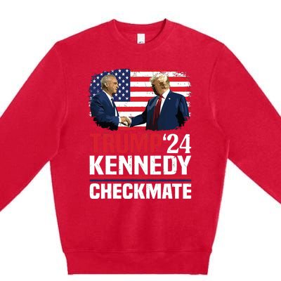 Trump Kennedy Checkmate 2024 Vote For Trump And Kennedy Premium Crewneck Sweatshirt