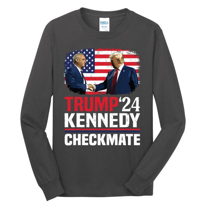 Trump Kennedy Checkmate 2024 Vote For Trump And Kennedy Tall Long Sleeve T-Shirt