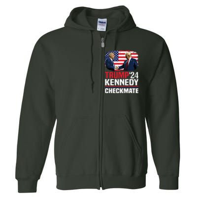 Trump Kennedy Checkmate 2024 Vote For Trump And Kennedy Full Zip Hoodie