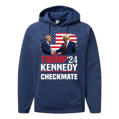 Trump Kennedy Checkmate 2024 Vote For Trump And Kennedy Performance Fleece Hoodie