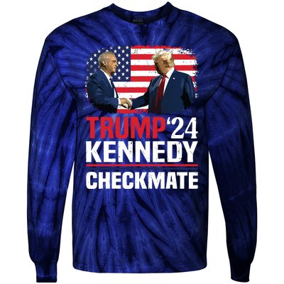 Trump Kennedy Checkmate 2024 Vote For Trump And Kennedy Tie-Dye Long Sleeve Shirt