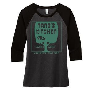 Tangs Kitchen Cocktail Lounge Lindenhurst New York Women's Tri-Blend 3/4-Sleeve Raglan Shirt