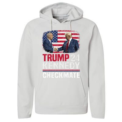 Trump Kennedy Checkmate 2024 Vote For Trump And Kennedy Performance Fleece Hoodie