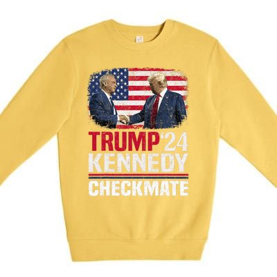 Trump Kennedy Checkmate 2024 Vote For Trump And Kennedy Premium Crewneck Sweatshirt