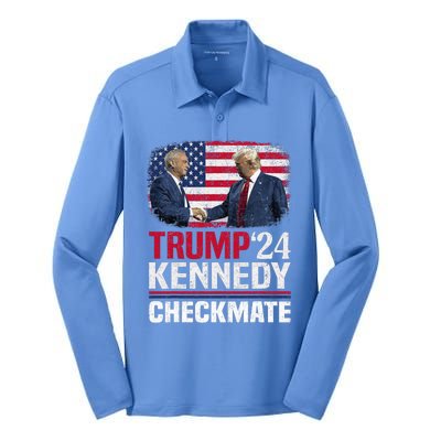 Trump Kennedy Checkmate 2024 Vote For Trump And Kennedy Silk Touch Performance Long Sleeve Polo