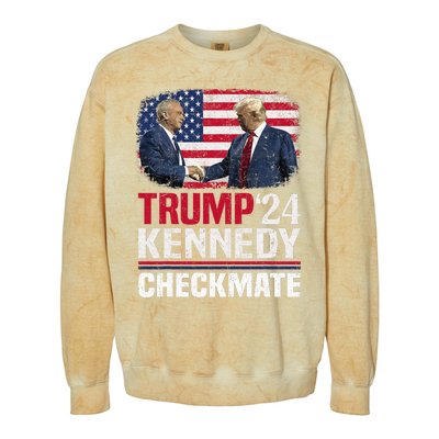 Trump Kennedy Checkmate 2024 Vote For Trump And Kennedy Colorblast Crewneck Sweatshirt