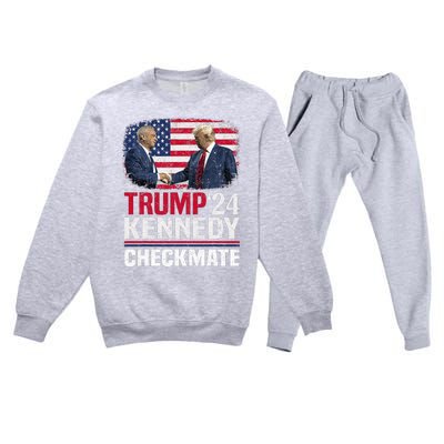 Trump Kennedy Checkmate 2024 Vote For Trump And Kennedy Premium Crewneck Sweatsuit Set