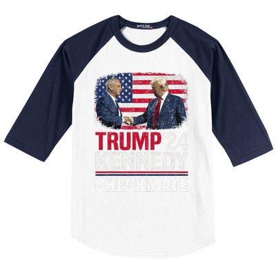 Trump Kennedy Checkmate 2024 Vote For Trump And Kennedy Baseball Sleeve Shirt