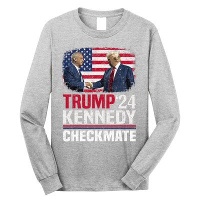 Trump Kennedy Checkmate 2024 Vote For Trump And Kennedy Long Sleeve Shirt