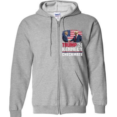 Trump Kennedy Checkmate 2024 Vote For Trump And Kennedy Full Zip Hoodie