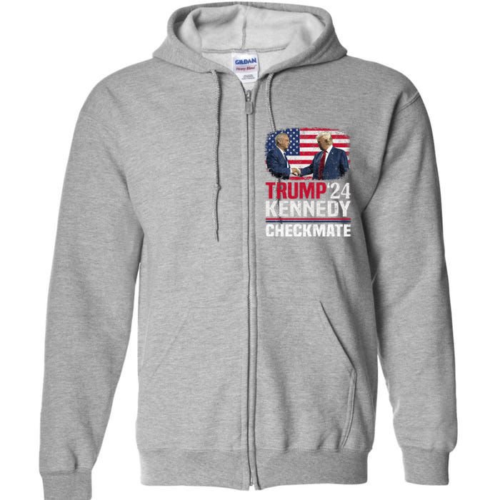 Trump Kennedy Checkmate 2024 Vote For Trump And Kennedy Full Zip Hoodie