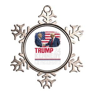 Trump Kennedy Checkmate 2024 Vote For Trump And Kennedy Metallic Star Ornament