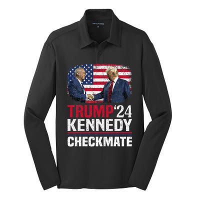 Trump Kennedy Checkmate 2024 Silk Touch Performance Long Sleeve Polo