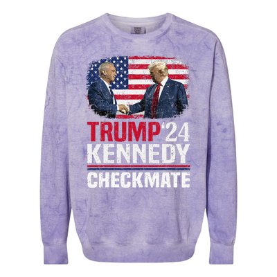 Trump Kennedy Checkmate 2024 Vote For Trump And Kennedy Colorblast Crewneck Sweatshirt