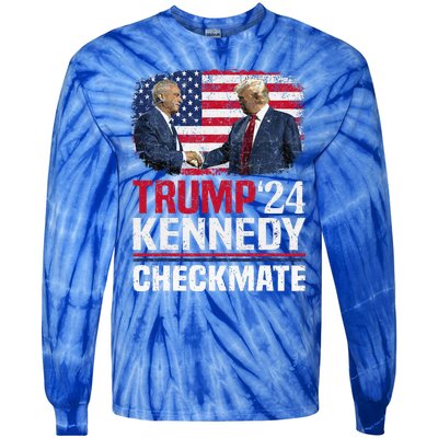 Trump Kennedy Checkmate 2024 Vote For Trump And Kennedy Tie-Dye Long Sleeve Shirt