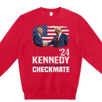 Trump Kennedy Checkmate 2024 Vote For Trump And Kennedy Premium Crewneck Sweatshirt