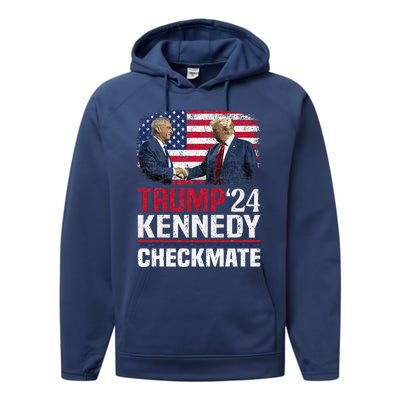 Trump Kennedy Checkmate 2024 Vote For Trump And Kennedy Performance Fleece Hoodie