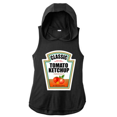 Tomato Ketchup Condiment Group Halloween Costume Ladies PosiCharge Tri-Blend Wicking Draft Hoodie Tank