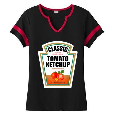 Tomato Ketchup Condiment Group Halloween Costume Ladies Halftime Notch Neck Tee