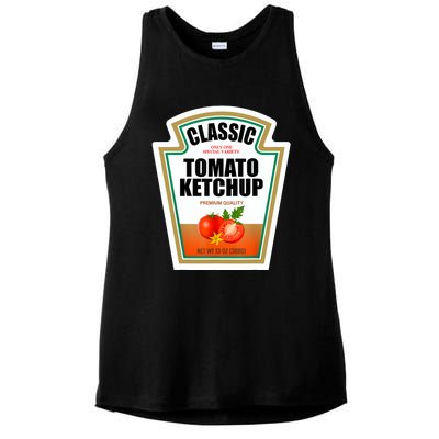 Tomato Ketchup Condiment Group Halloween Costume Ladies PosiCharge Tri-Blend Wicking Tank