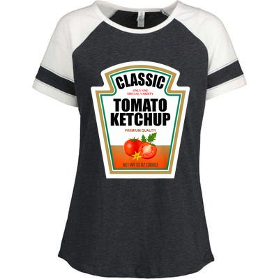 Tomato Ketchup Condiment Group Halloween Costume Enza Ladies Jersey Colorblock Tee