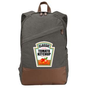 Tomato Ketchup Condiment Group Halloween Costume Cotton Canvas Backpack