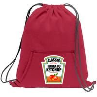 Tomato Ketchup Condiment Group Halloween Costume Sweatshirt Cinch Pack Bag