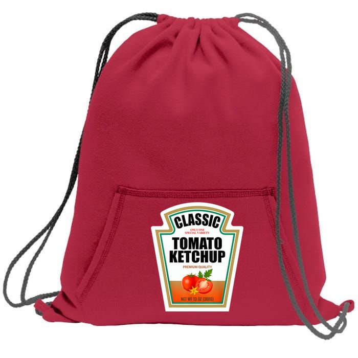 Tomato Ketchup Condiment Group Halloween Costume Sweatshirt Cinch Pack Bag