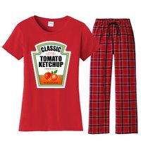 Tomato Ketchup Condiment Group Halloween Costume Women's Flannel Pajama Set