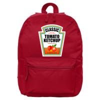 Tomato Ketchup Condiment Group Halloween Costume 16 in Basic Backpack