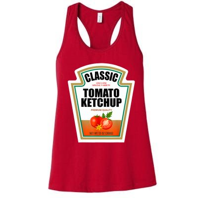 Tomato Ketchup Condiment Group Halloween Costume Women's Racerback Tank