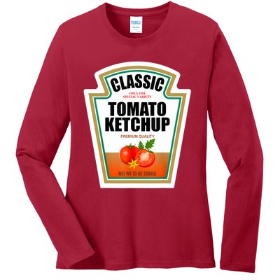 Tomato Ketchup Condiment Group Halloween Costume Ladies Long Sleeve Shirt