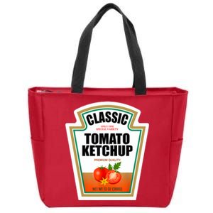 Tomato Ketchup Condiment Group Halloween Costume Zip Tote Bag