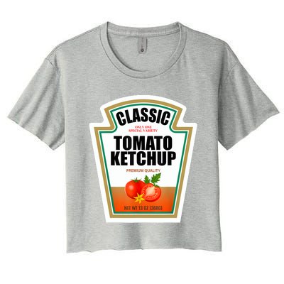 Tomato Ketchup Condiment Group Halloween Costume Women's Crop Top Tee