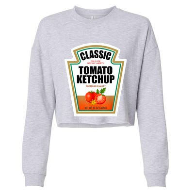 Tomato Ketchup Condiment Group Halloween Costume Cropped Pullover Crew