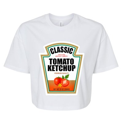 Tomato Ketchup Condiment Group Halloween Costume Bella+Canvas Jersey Crop Tee