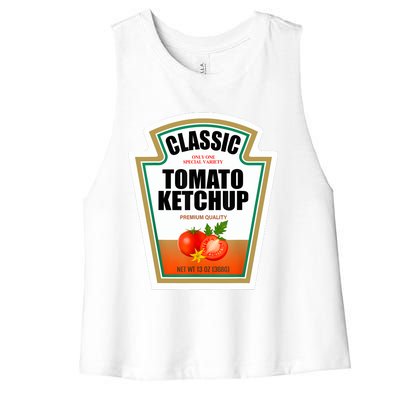 Tomato Ketchup Condiment Group Halloween Costume Women's Racerback Cropped Tank