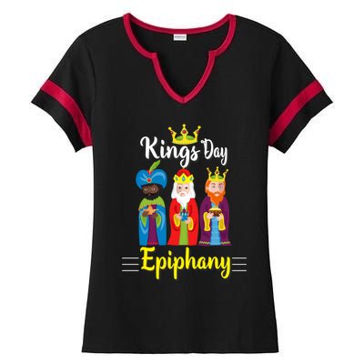 Three Kings Day Epiphany Celebration Christianity Gift Ladies Halftime Notch Neck Tee