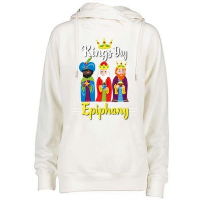 Three Kings Day Epiphany Celebration Christianity Gift Womens Funnel Neck Pullover Hood