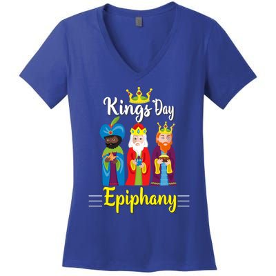 Three Kings Day Epiphany Celebration Christianity Gift Women's V-Neck T-Shirt