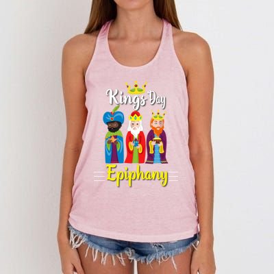 Three Kings Day Epiphany Celebration Christianity Gift Women's Knotted Racerback Tank