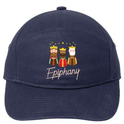 Three Kings Day Epiphany Celebration Cool Gift Christianity 7-Panel Snapback Hat