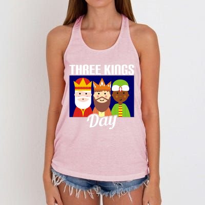 Three Kings Day Epiphany Gift Women's Knotted Racerback Tank