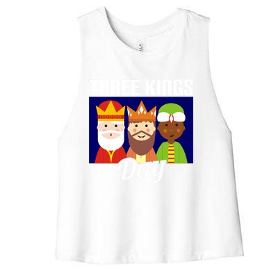 Three Kings Day Epiphany Gift Women's Racerback Cropped Tank