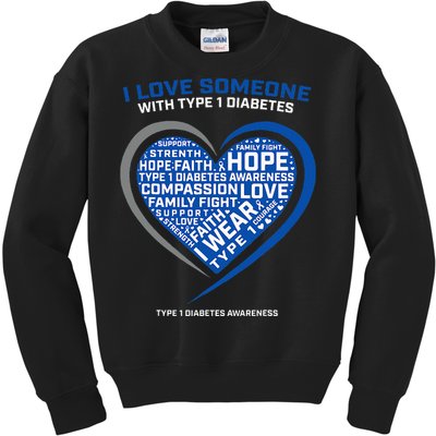 T1d Kids Diabetic Type 1 Diabetes Awareness Kids Sweatshirt