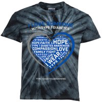 T1d Kids Diabetic Type 1 Diabetes Awareness Kids Tie-Dye T-Shirt