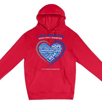 T1d Kids Diabetic Type 1 Diabetes Awareness Premium Pullover Hoodie