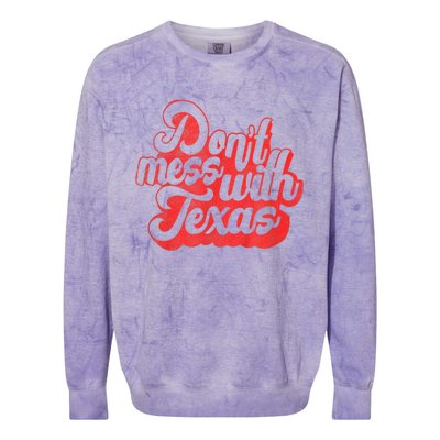 Texas KidsKids DonT Mess With The Texas Colorblast Crewneck Sweatshirt