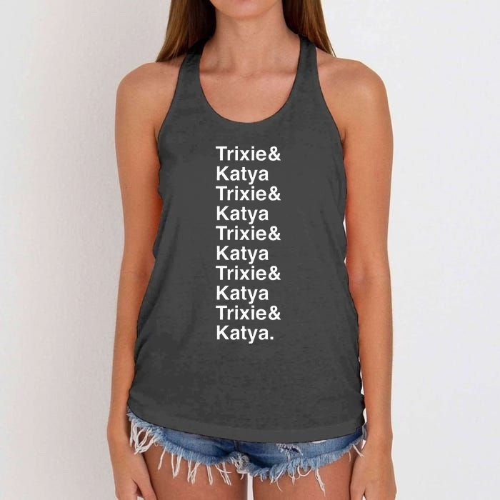 Trixie & K Drag Allstar Drag Queen Gift Women's Knotted Racerback Tank